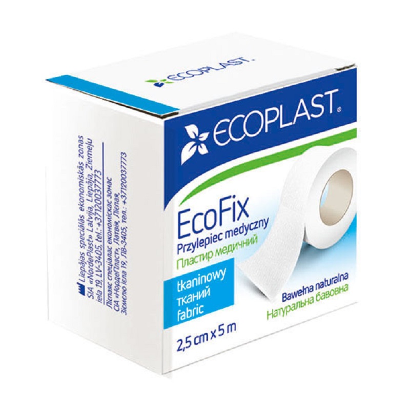 Пластир медичний тканий 2.5 см x 500 cм "ЕкоФікс" (папер)